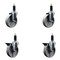 Service Caster 5'' Semi Steel Wheel Swivel 1-1/8'' Expanding Stem Caster Set 2 Brakes, 4PK SCC-EX20S515-SSR-2-PLB-2-118 - alternate 1